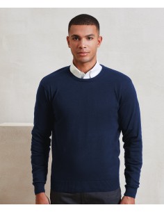 P-PR692-Pull ras-du-cou en coton majoritaire pour homme 2